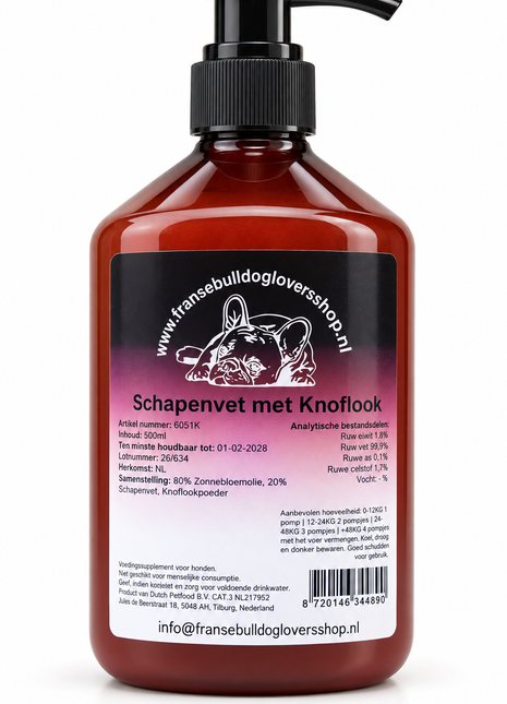 schapenvet met knoflook