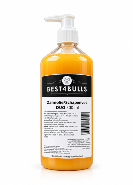Best4bulls Zalmolie-schapenvet mix — 500ml