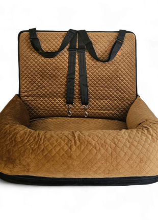 Luxe honden autostoel Coffee XL