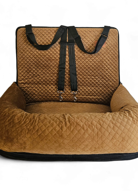 Luxe honden autostoel Coffee XL