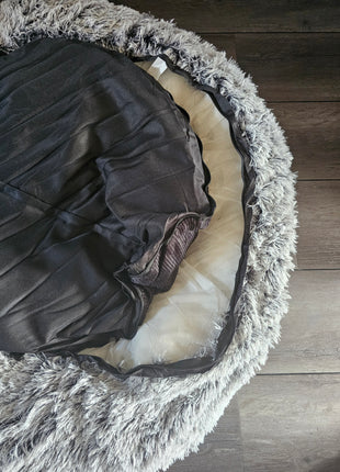 Croci Hondenmand XL Donut Bicolor Grijs 100X100X25 cm