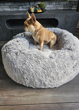 Croci Hondenmand XL Donut Bicolor Grijs 100X100X25 cm