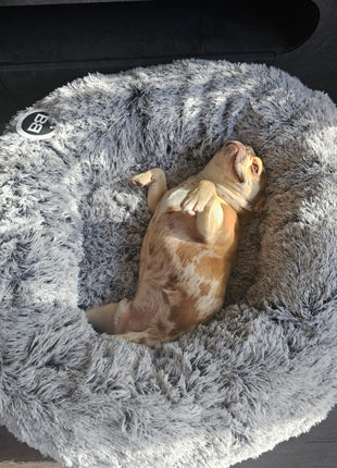 Croci Hondenmand XL Donut Bicolor Grijs 100X100X25 cm