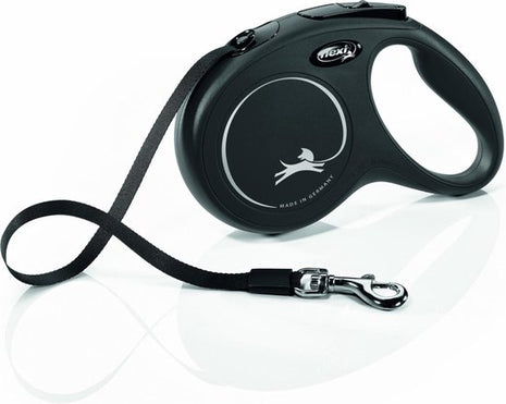 Flexi rollijn classic band zwart 5m