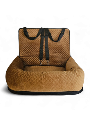 Luxe honden autostoel Coffee XL