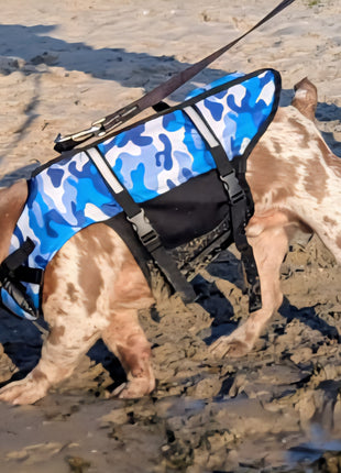 Zwemvest camouflage blauw