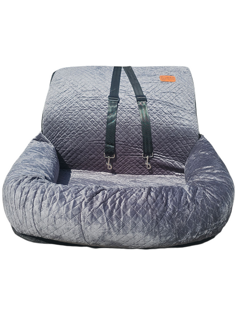 Luxe honden autostoel Grijs XL