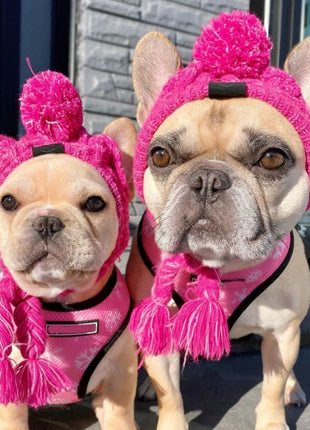 Warme winter muts roze
